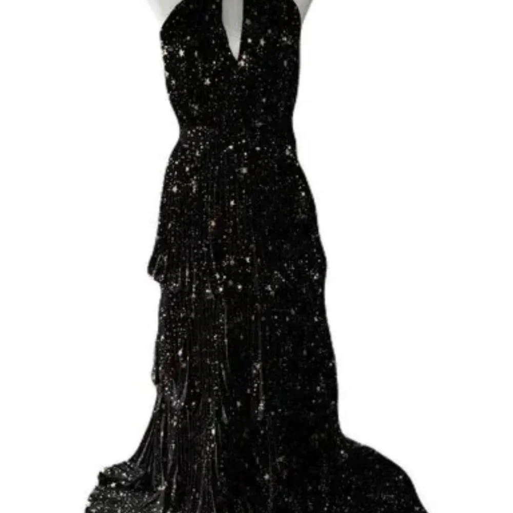 Alex Marie halter gold and black star dress starfall ball dress - Picture 11 of 13